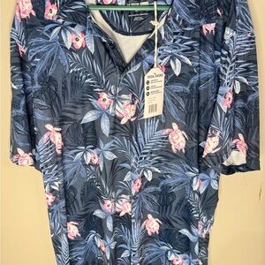 Summer Floral Hawaiian polo
